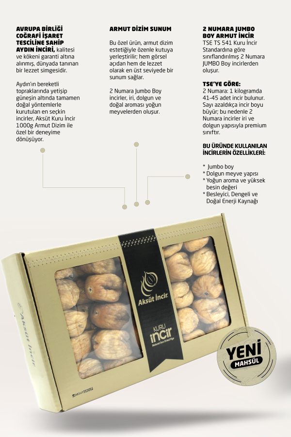 Kuru İncir Armut Dizim JUMBO 1000g