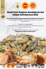 Kuru İncir Kraft Kurdeleli Altıgen Kutu 600g