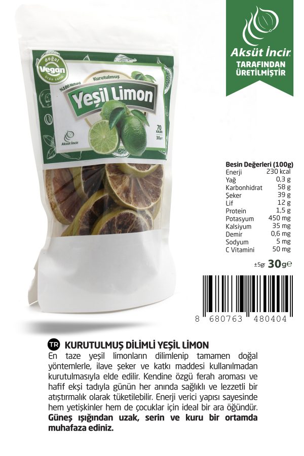 Kurutulmuş Yeşil Limon