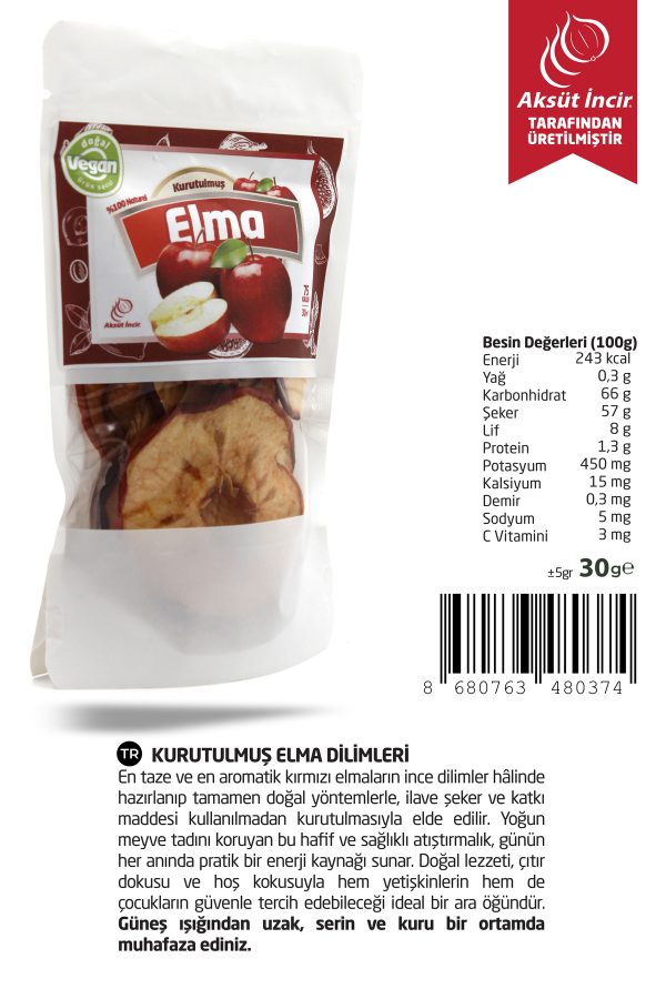 Kurutulmuş Elma Dilimleri