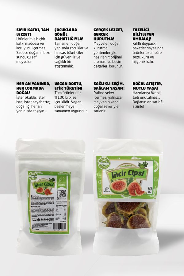 İncir Cipsi - Doğal Kurutulmuş Taze İncir Cipsi