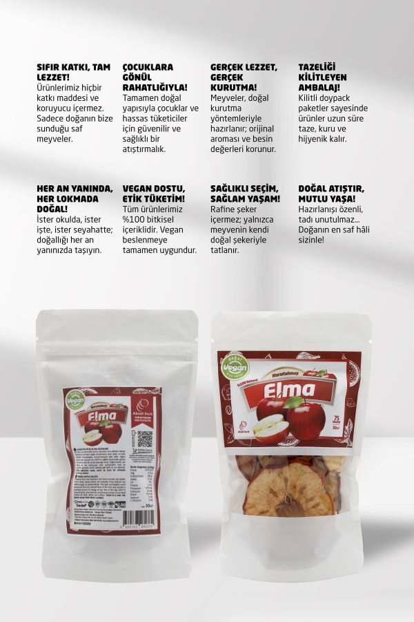 Kurutulmuş Elma Dilimleri