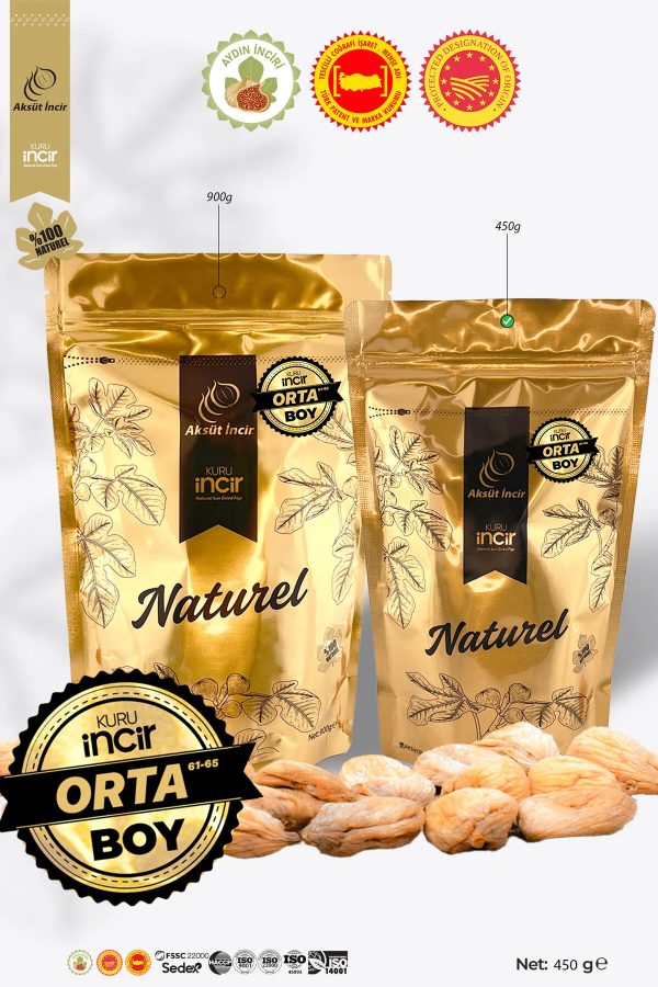 450g Gold Doypack Kuru İncir – Orta Boy