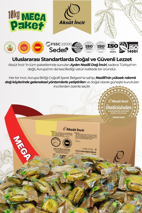 Tek Tek Paketli Kuru İncir 10Kg