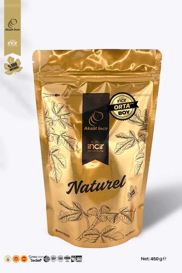 450g Gold Doypack Kuru İncir – Orta Boy