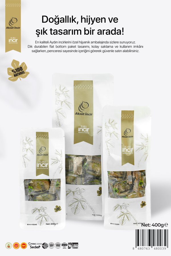 Kuru İncir Flat Bottom Paket 400g