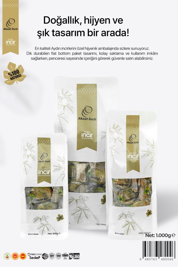 Kuru İncir Flat Bottom Paket 1000g