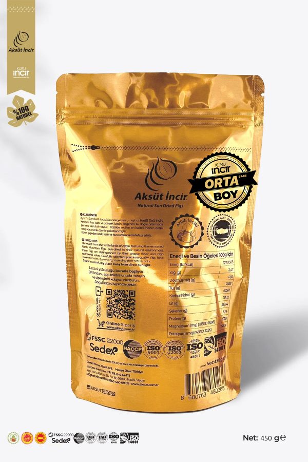 450g Gold Doypack Kuru İncir – Orta Boy