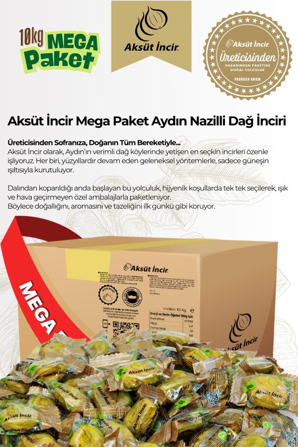 Tek Tek Paketli Kuru İncir 10Kg