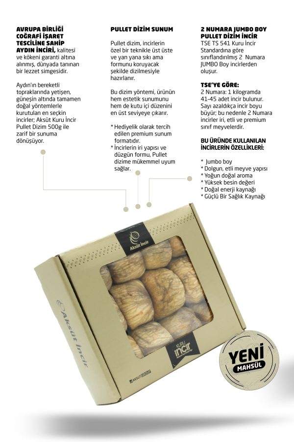 Kuru İncir Pullet Dizim JUMBO 500g