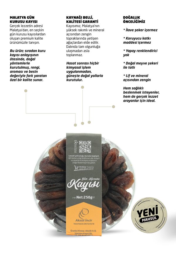 Malatya Gün Kurusu Kayısı – 250g
