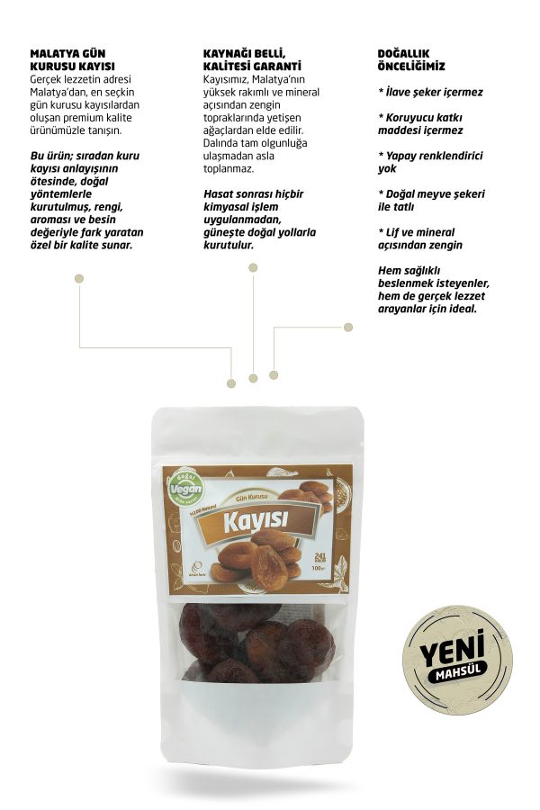 Malatya Gün Kurusu Kayısı – 100g