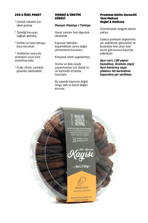 Malatya Gün Kurusu Kayısı – 250g