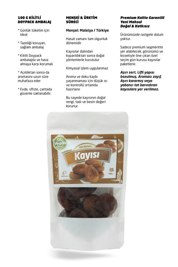 Malatya Gün Kurusu Kayısı – 100g