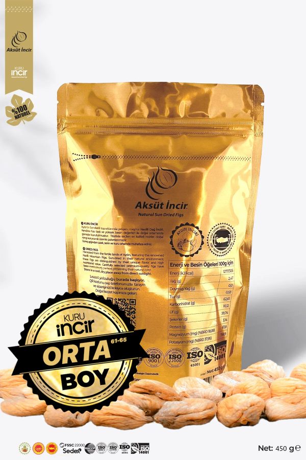 450g Gold Doypack Kuru İncir – Orta Boy