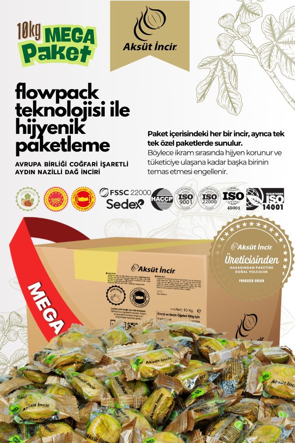 Tek Tek Paketli Kuru İncir 10Kg