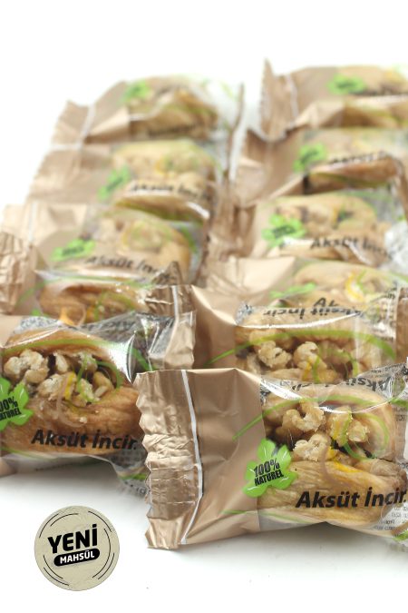 Tek Tek Paketli Cevizli Kuru İncir 1000g Flat Bottom Paket