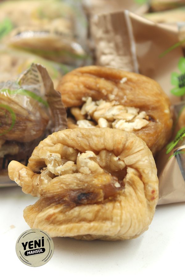 Tek Tek Paketli Cevizli Kuru İncir 1000g Flat Bottom Paket